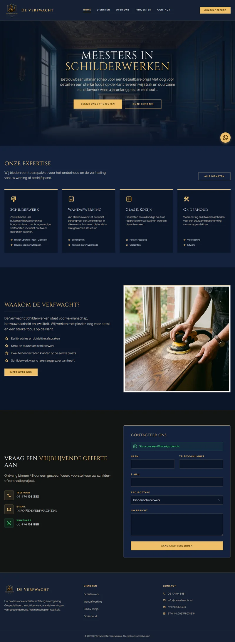 Website De Verfwacht , schildersbedrijf